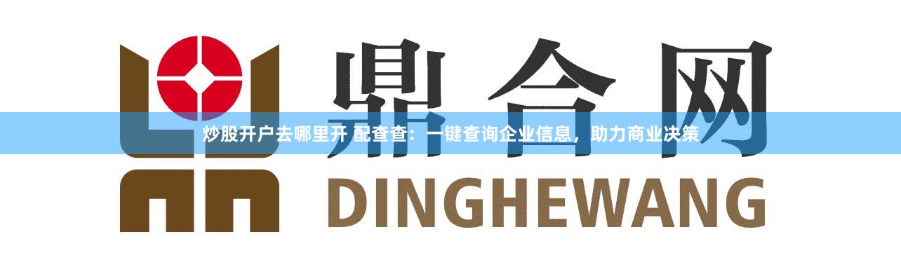 炒股开户去哪里开 配查查:一键查询企业信息,助力商业决策